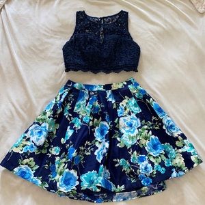 Two piece homecoming dress